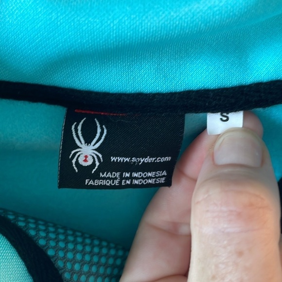 Spyder, women’s small, aqua zip-up lightweight jacket with collar, EUC - Picture 2 of 4
